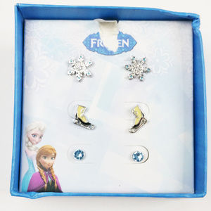 3 Pair Disney Frozen Movie Stud Earrings